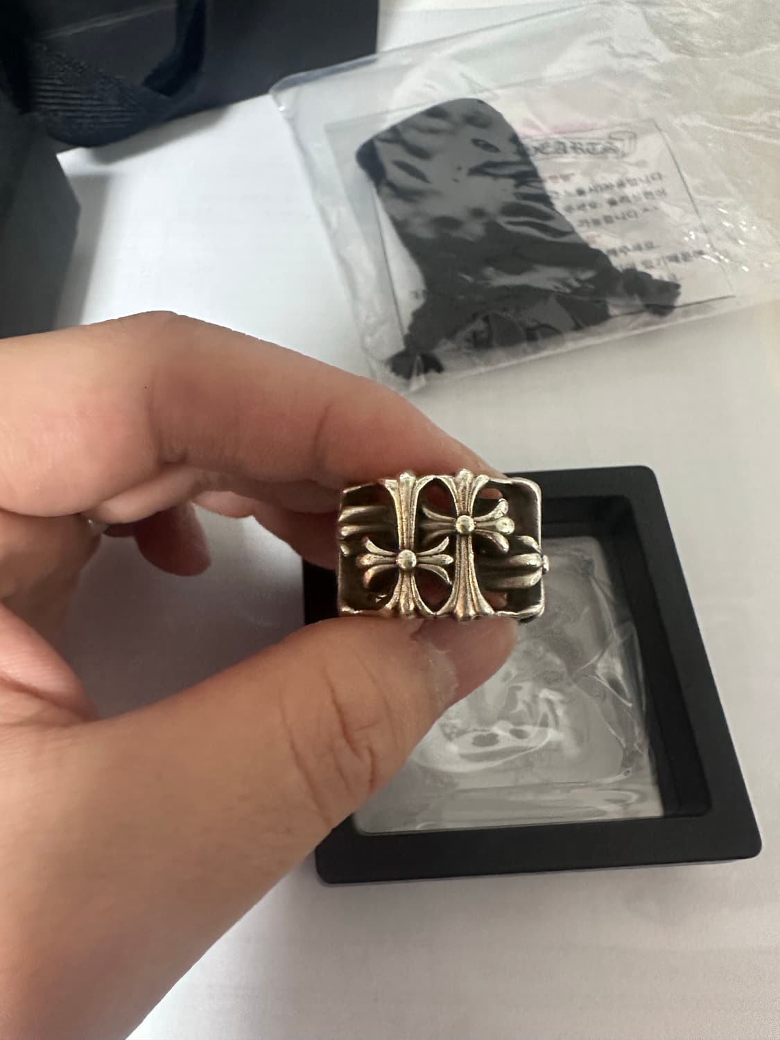 크롬하츠 세메터리 스퀘어링 us 10사이즈 판매 상품이미지5