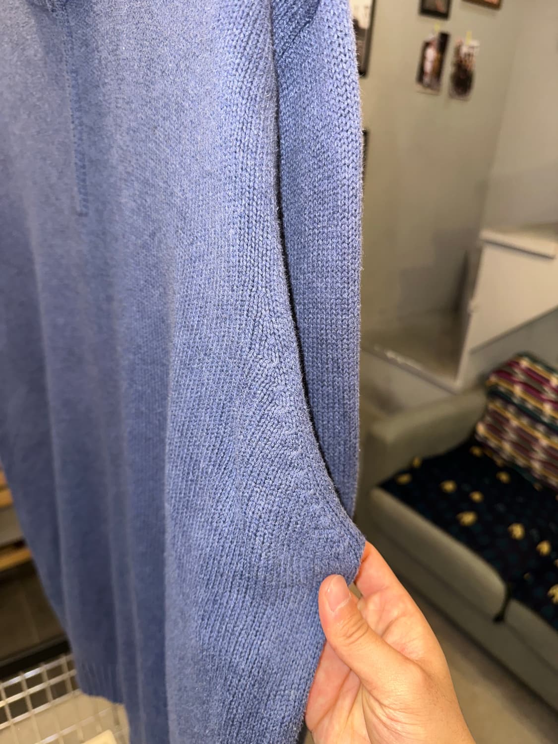 LL Bean material cotton kit half zip-up 상품이미지4