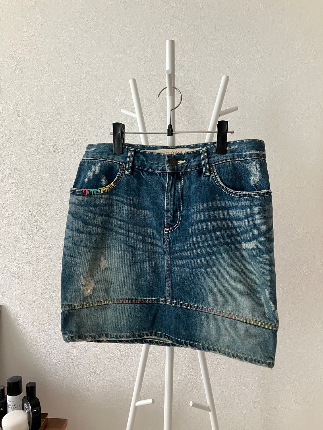 츠모리치사토 스티치 데님스커트 2사이즈 상품이미지1