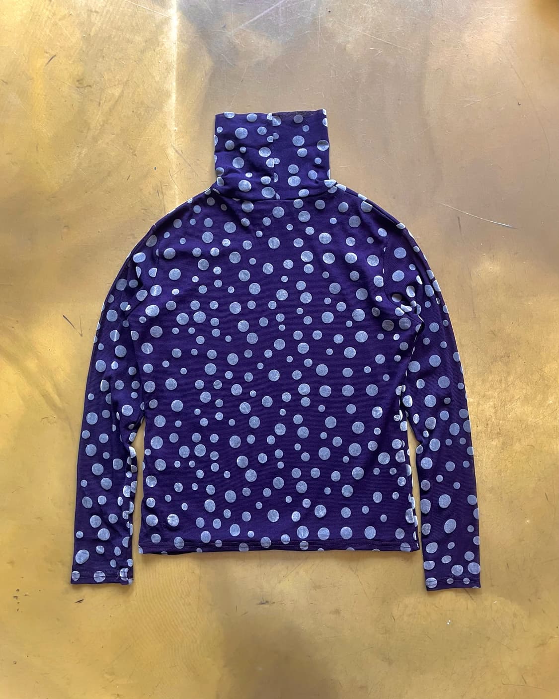 90-00s Rosa d'oro Japan Dot Long-Sleeve 상품이미지3