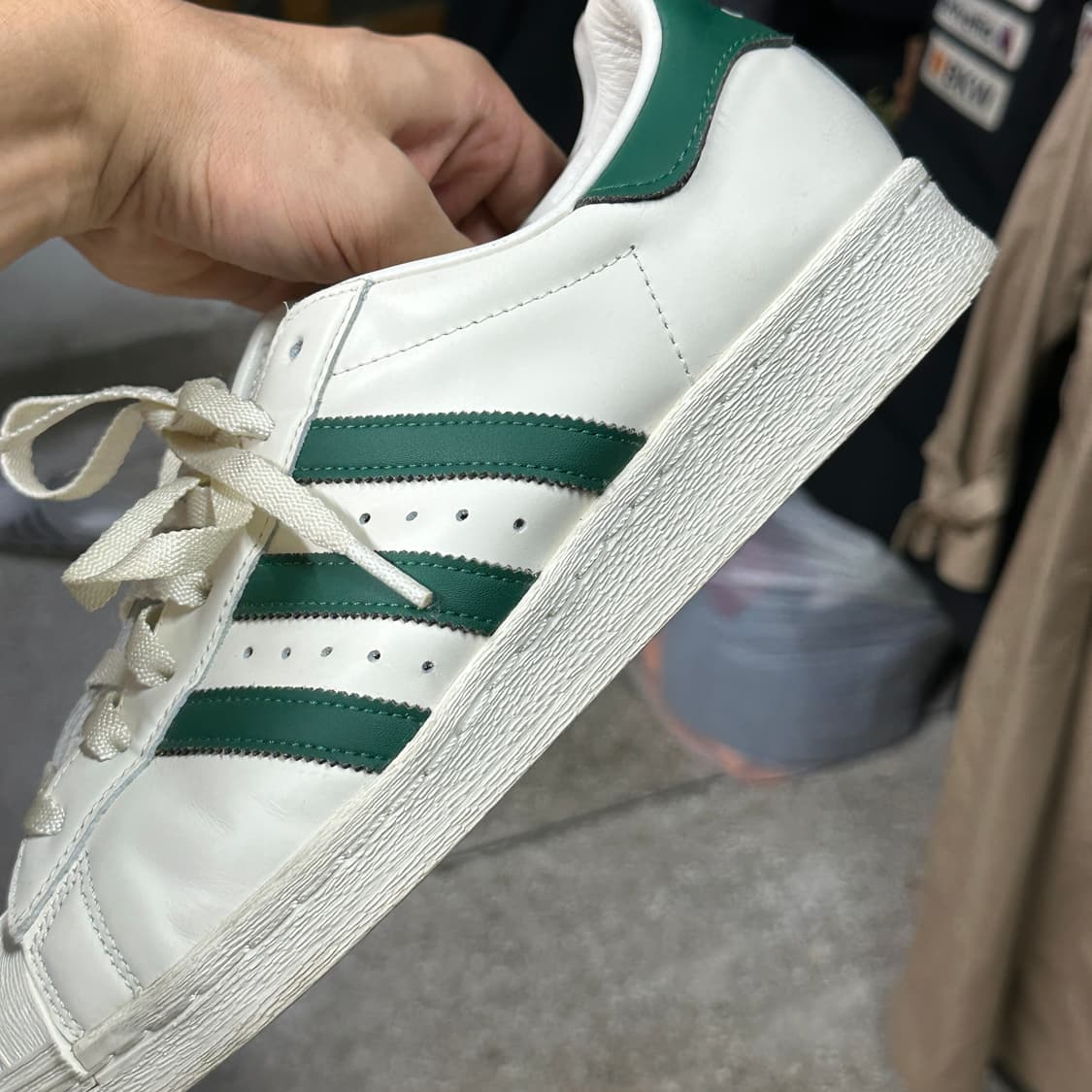 아디다스 슈퍼스타 오프화이트 다크그린 280 상품이미지3