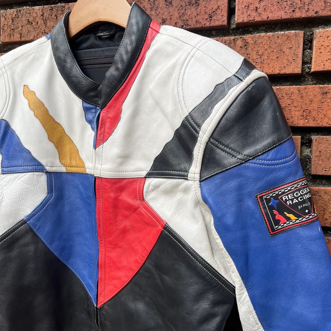 90s 빈티지 올드 가죽 레이싱 자켓 (100) 상품이미지2