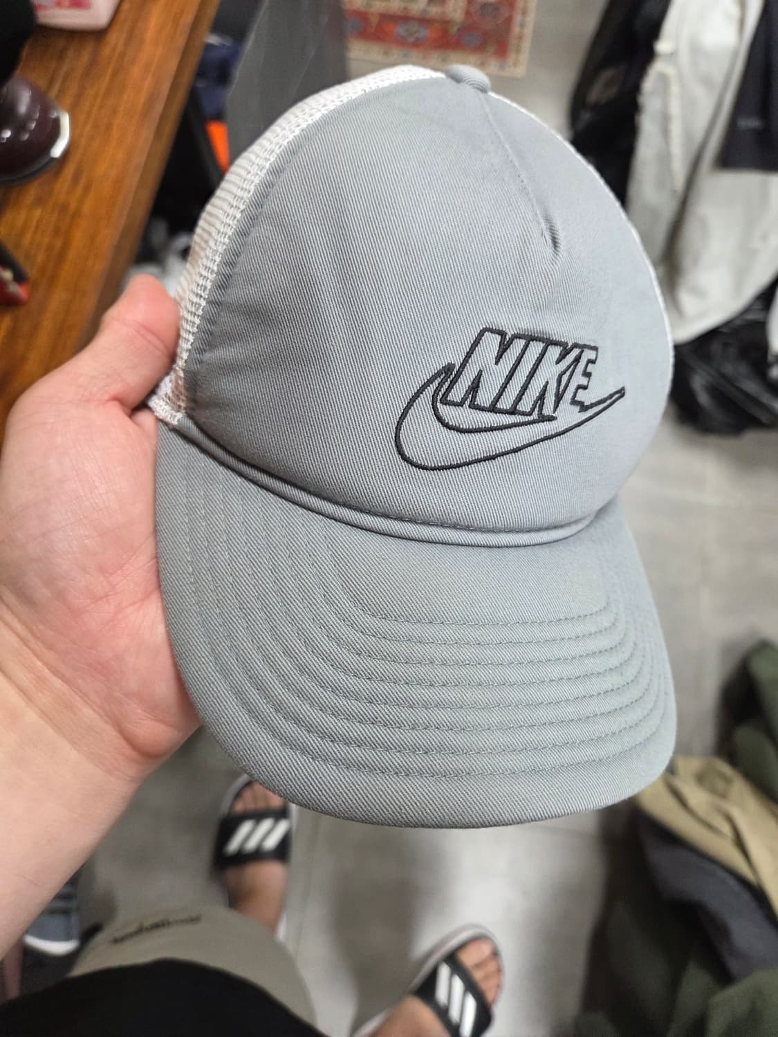 나이키 빈티지 푸츄라 메쉬 모자 프리 그레이  상품이미지6