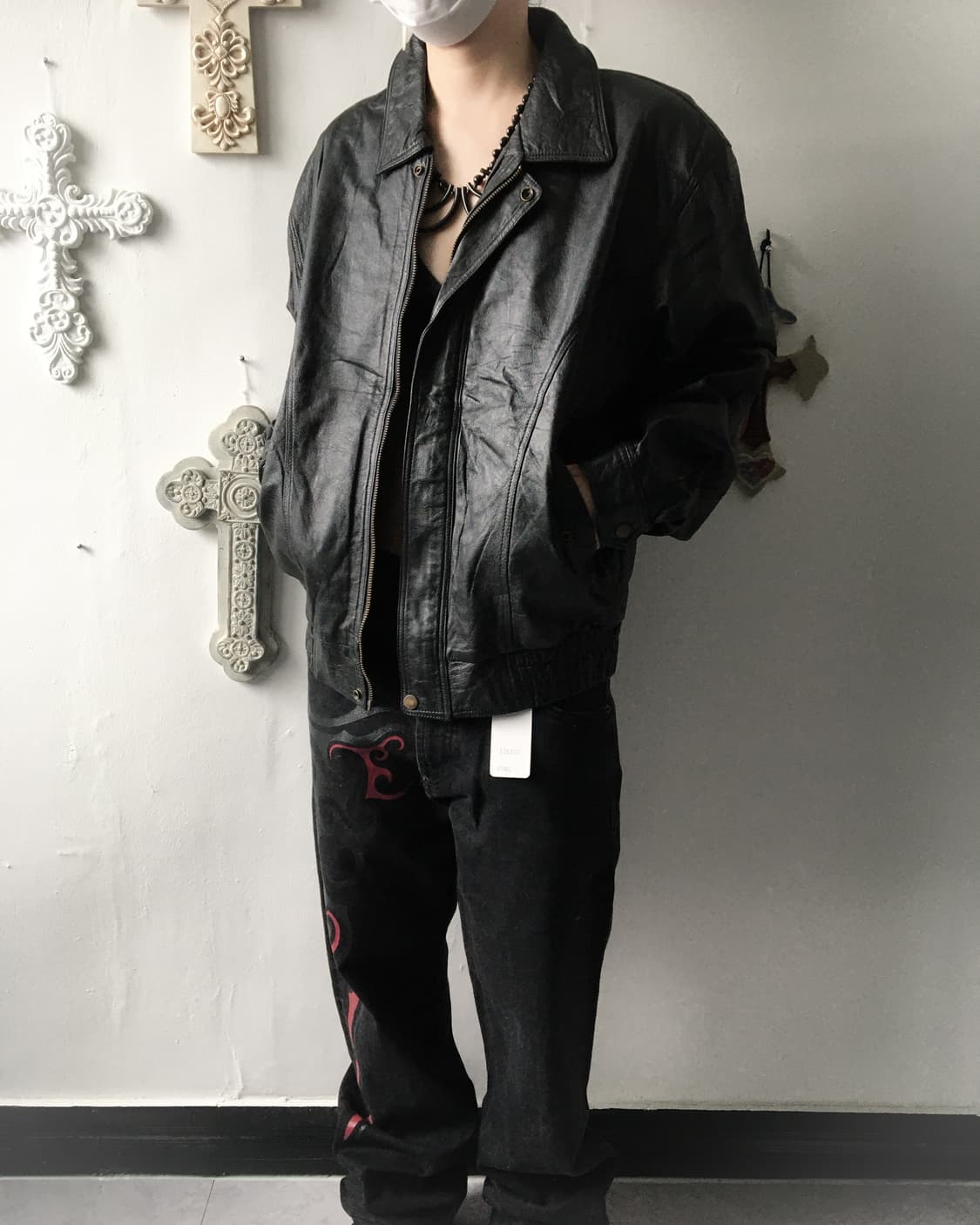 cow Leather bomber jacket 상품이미지7