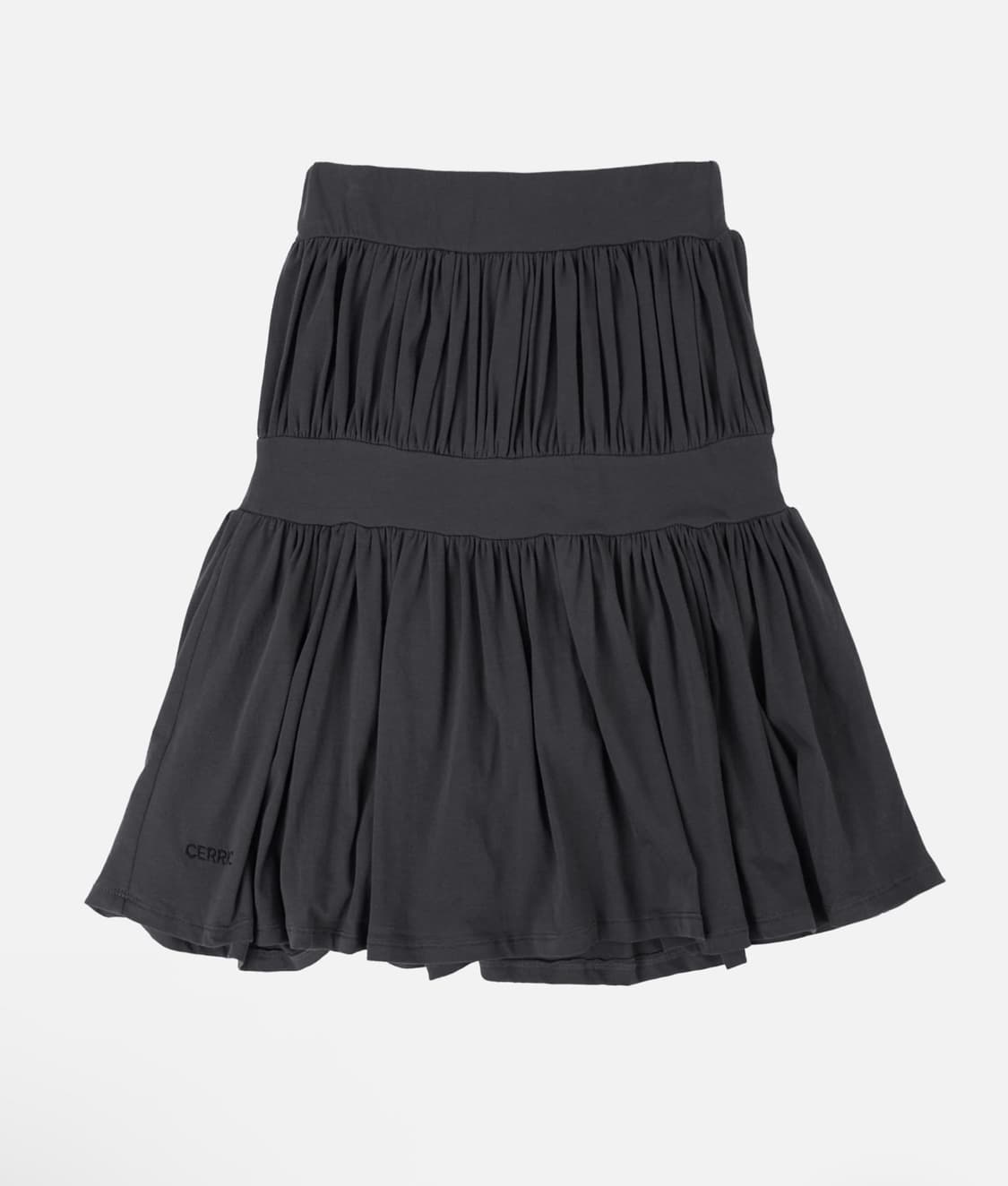 Fluid Shirring Skirt _ Dark Gray 상품이미지1