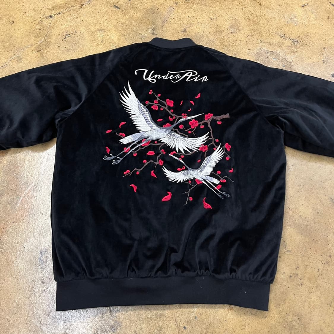 [정품/48] 언더에어 자수 벨벳 스카쟌 자켓 b18 상품이미지4