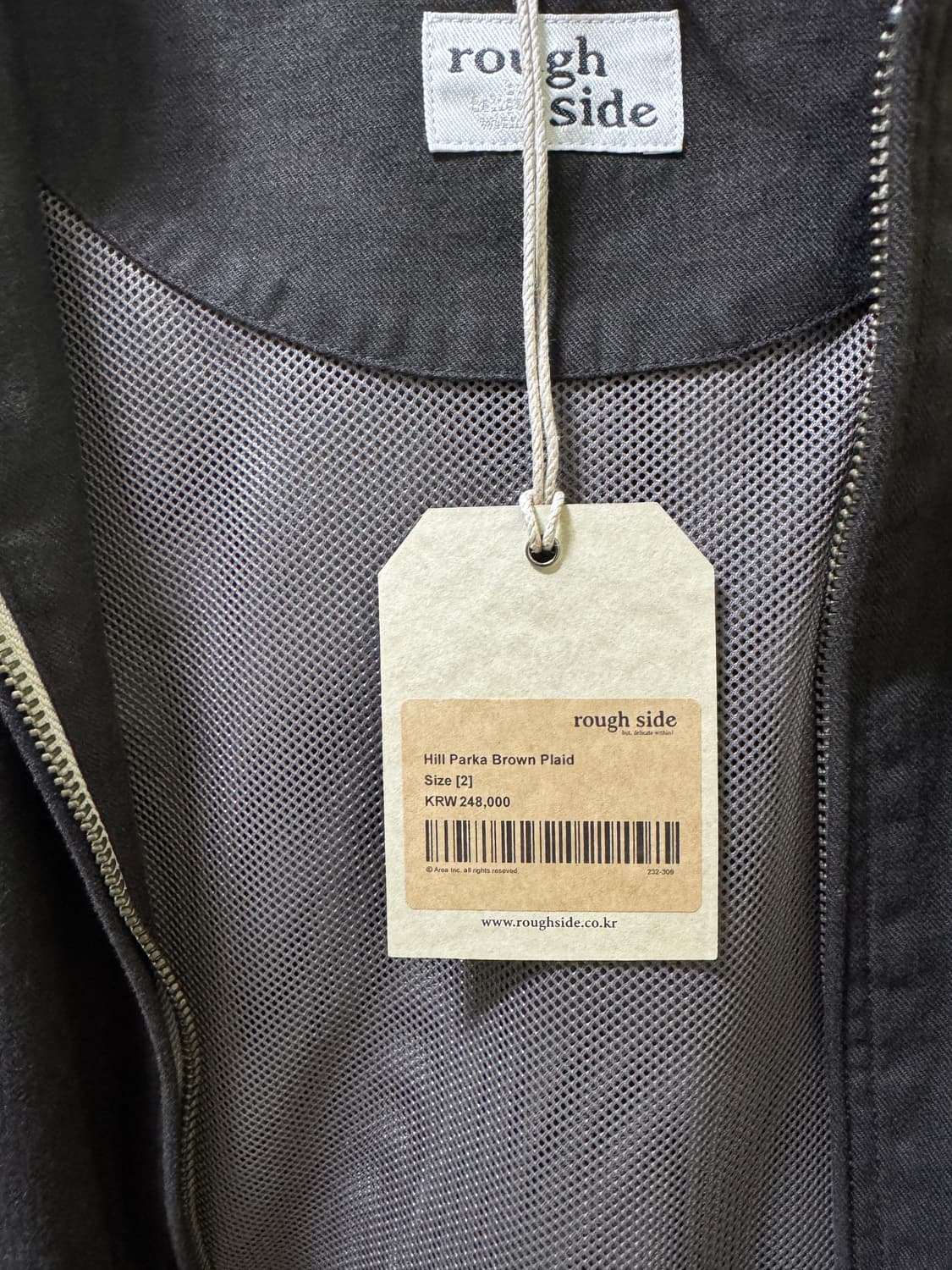 러프사이드 힐파카 브라운플레이드 2size 상품이미지7