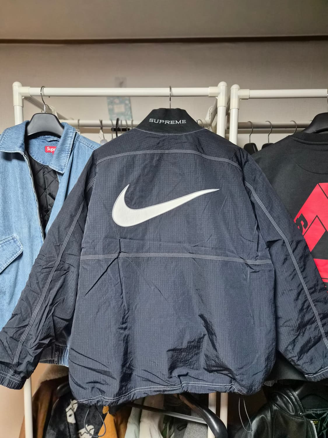 슈프림 X 나이키 립스탑 풀오버 블랙 상품이미지2