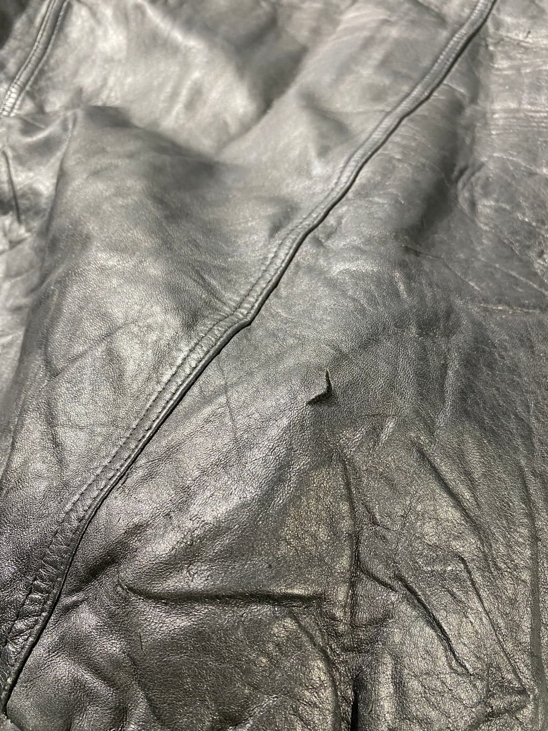 [XL] 90s Vintage 빈티지 멀티포켓 양가죽 레더 봄버자켓 상품이미지8