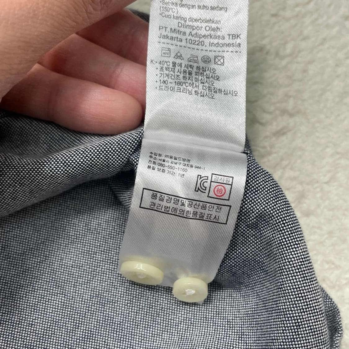 LACOSTE 포켓 셔츠 그레이 38 상품이미지8
