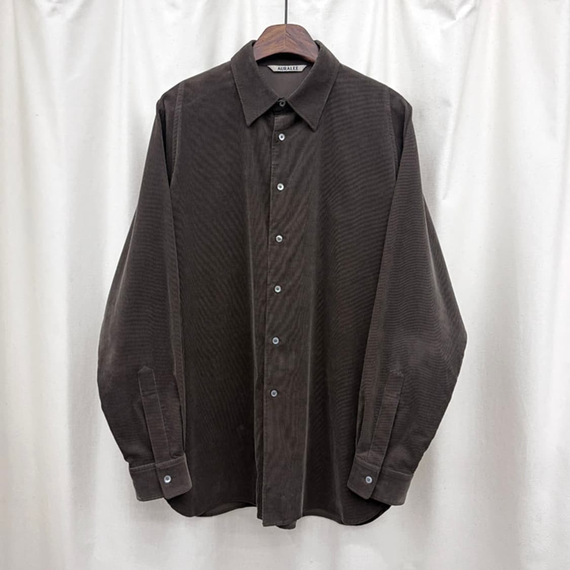 오라리 코듀로이 셔츠 브라운 상품이미지1