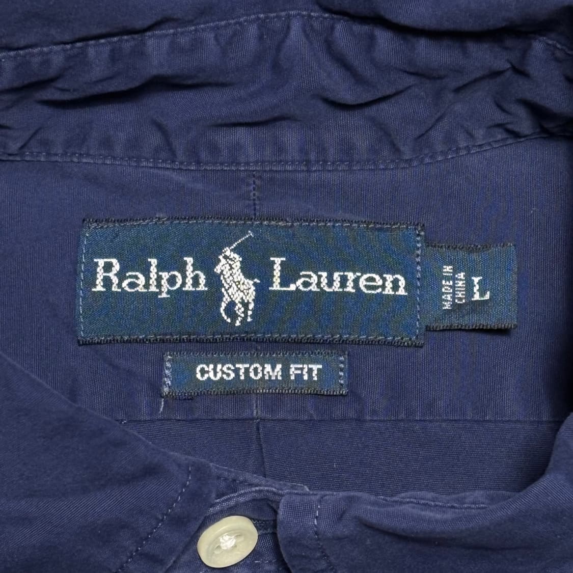 L 폴로랄프로렌 커스텀핏 네이비 코튼 셔츠 상품이미지4