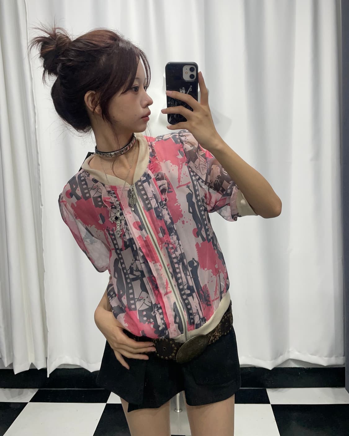 🎸핑크 프린팅 자켓🎸 상품이미지1