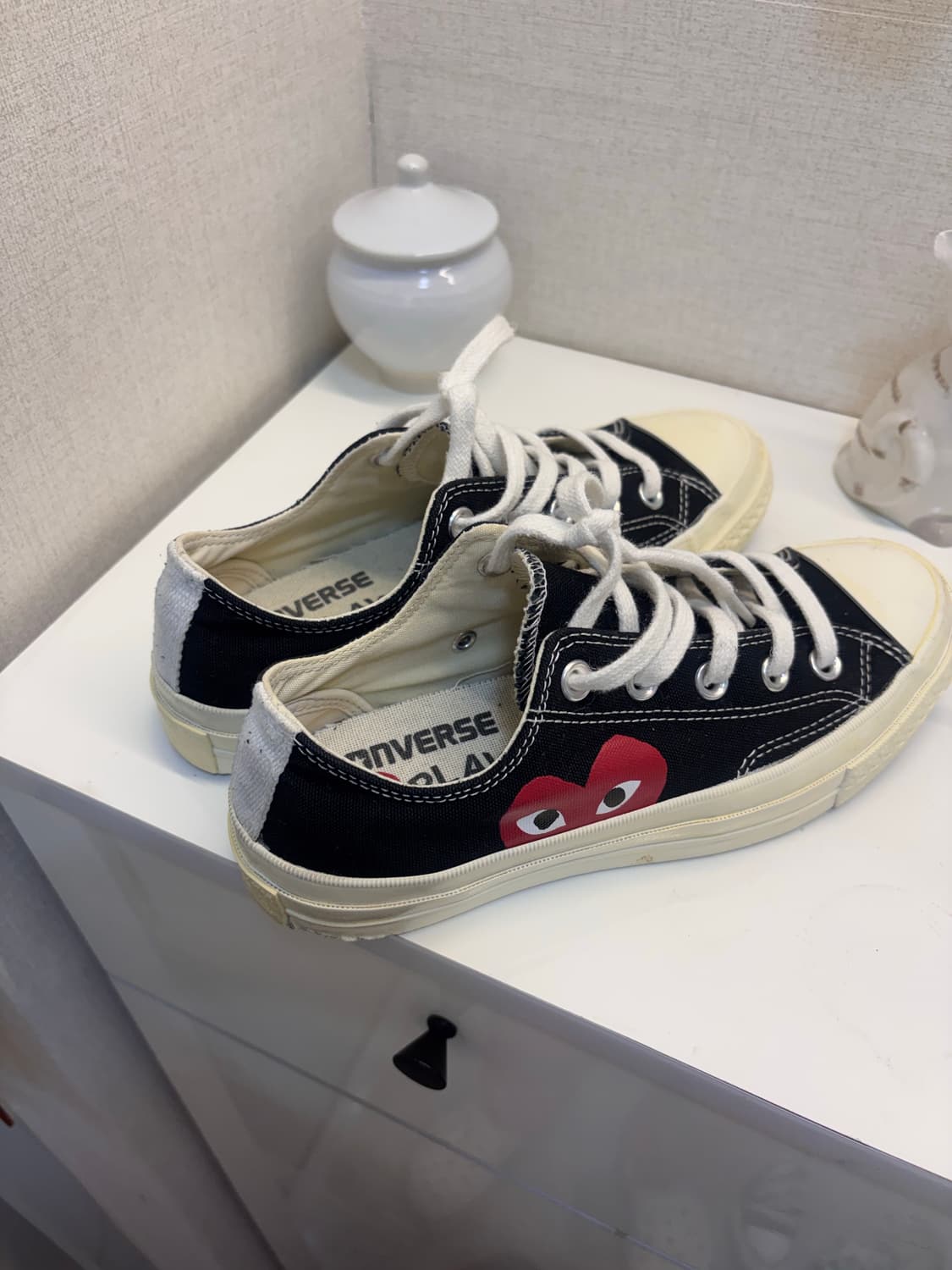 꼼데가르송x컨버스 블랙 230 상품이미지3