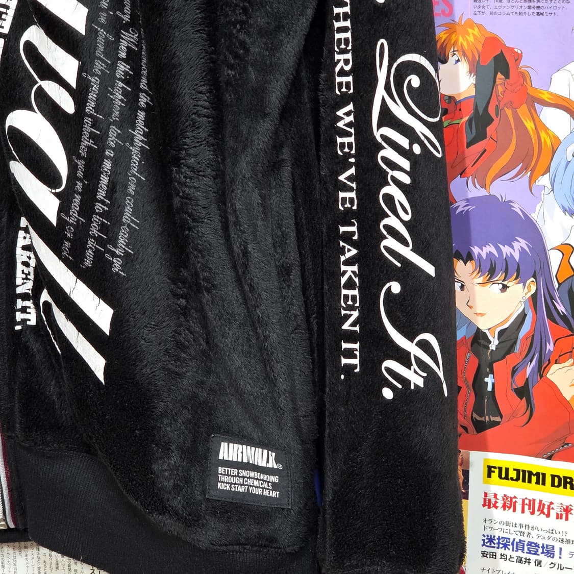 JPN 에어워크 펑크 레터링 프린팅 후드집업 상품이미지5