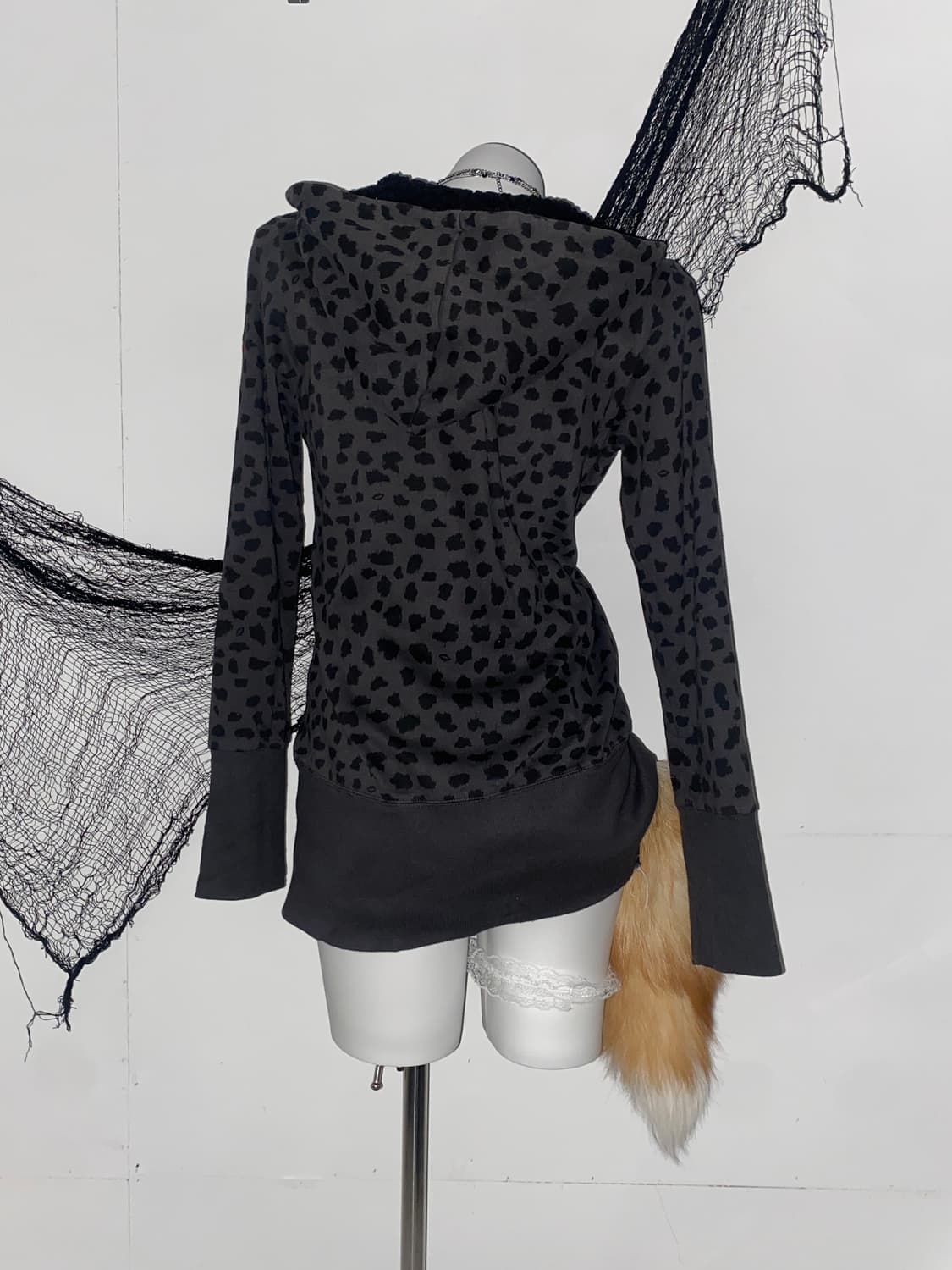 ꒰ঌ 키스마크 갸루 레오파드 후드집업 ໒꒱ 상품이미지5