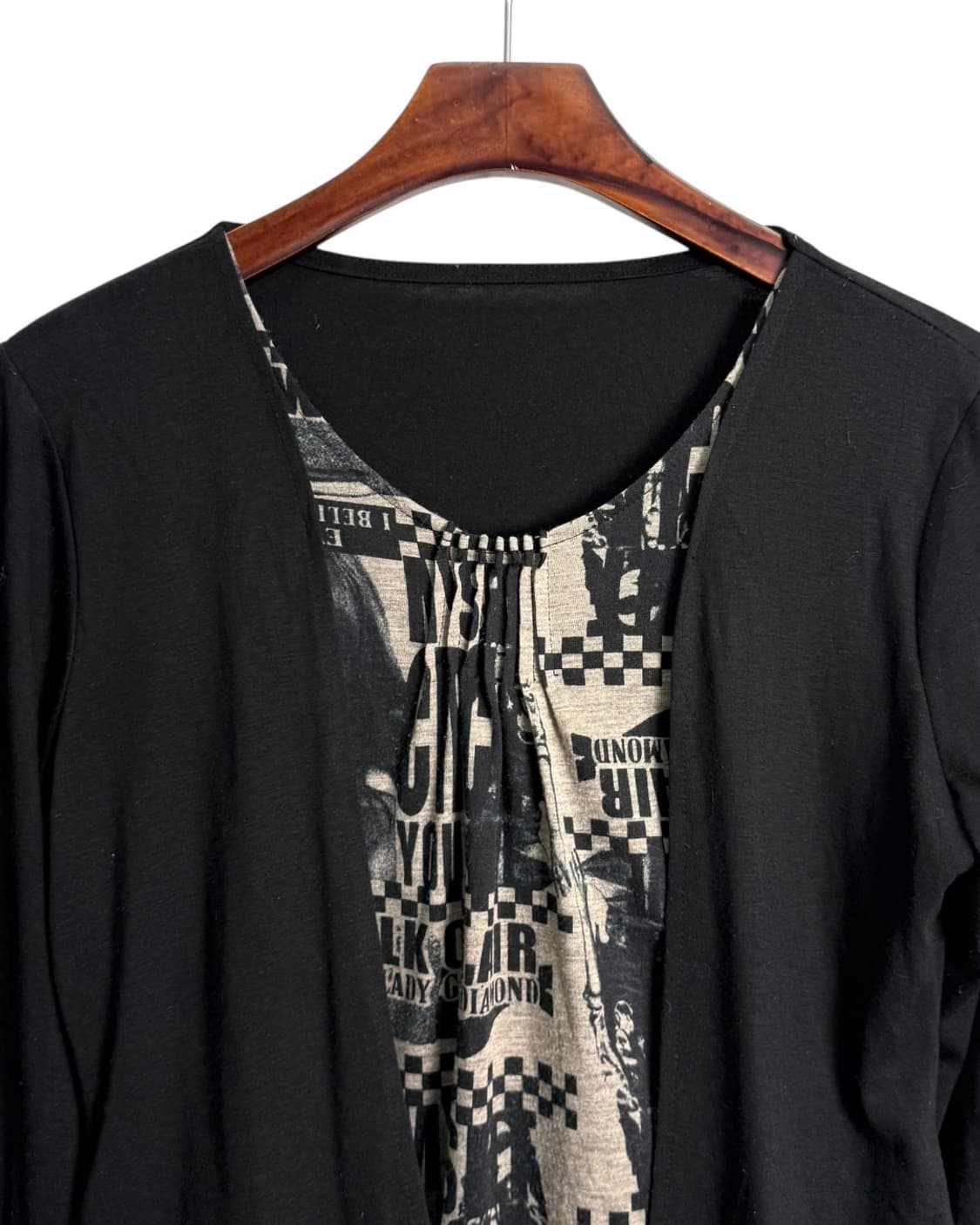 vianete 프린팅 레이어드 탑 상품이미지3