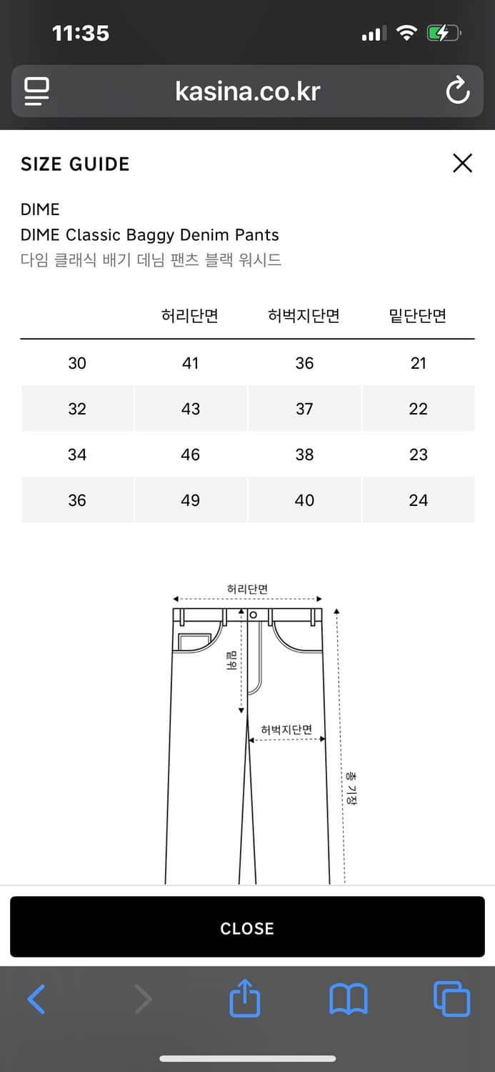 다임 클래식 배시 데닙 팬츠 블랙 워시드 상품이미지6