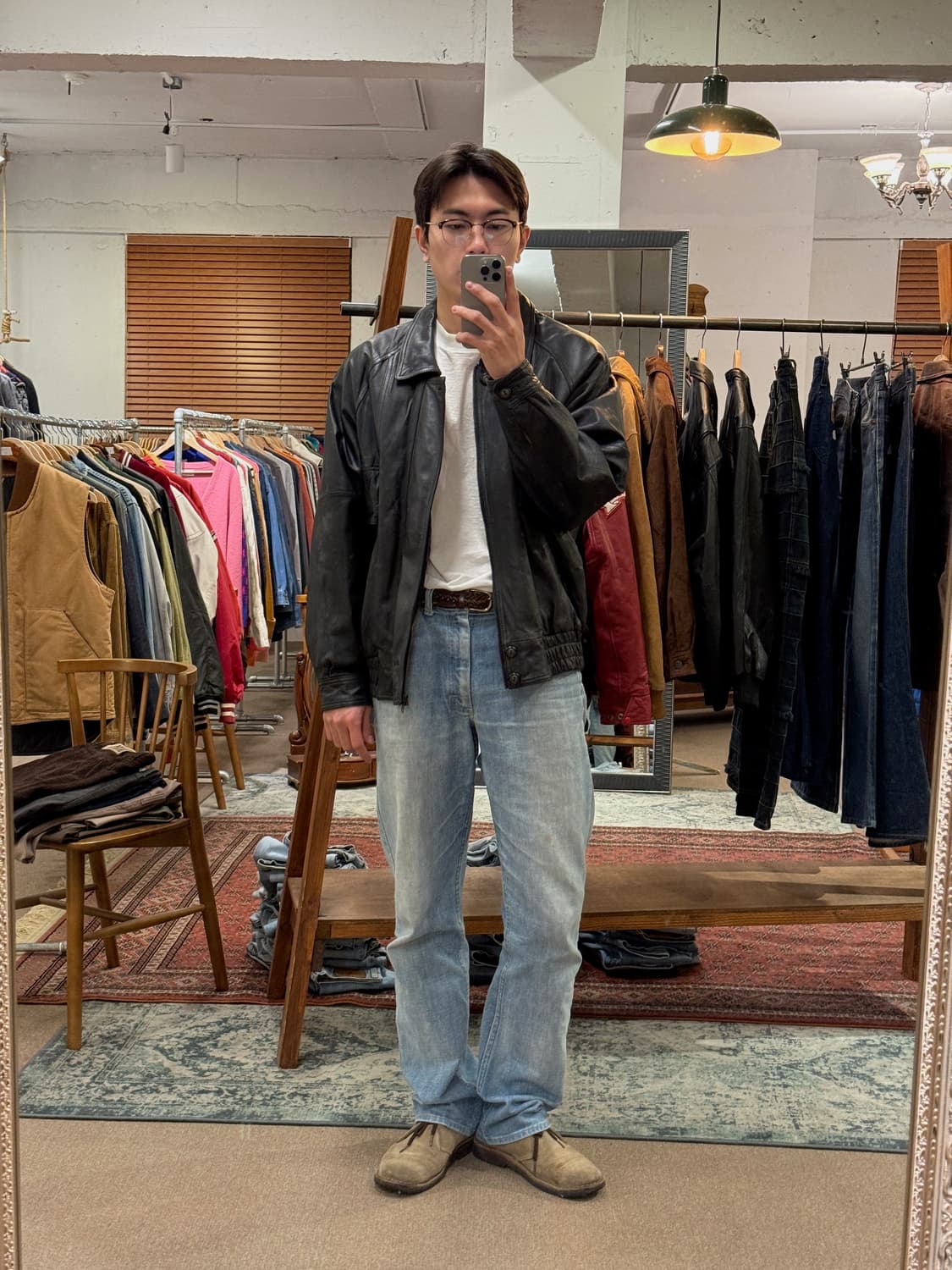 SCANDINAVIA Sheepskin Leather Bomber  상품이미지2