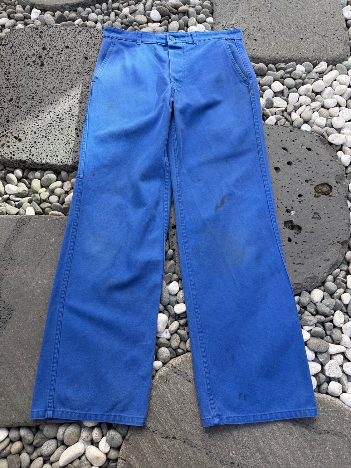 1990s NATURAL DISTRESSED WASHED 프렌치워크팬츠 상품이미지1
