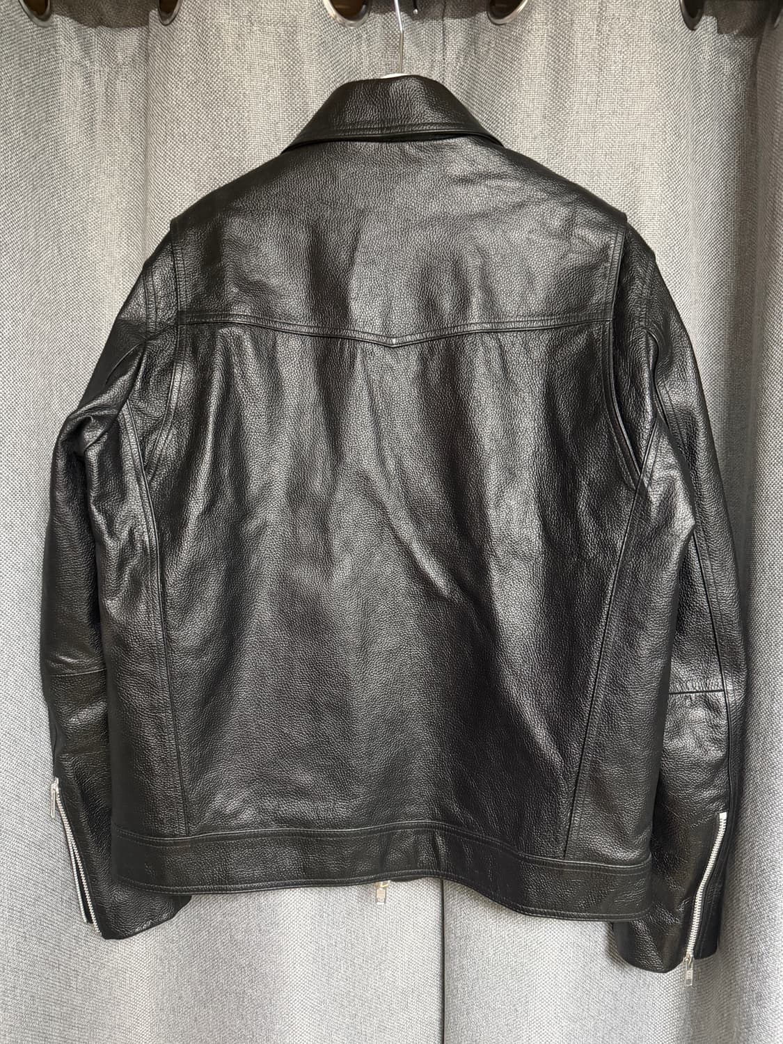 론트 고트스킨 레더 싱글 자켓 L 상품이미지2