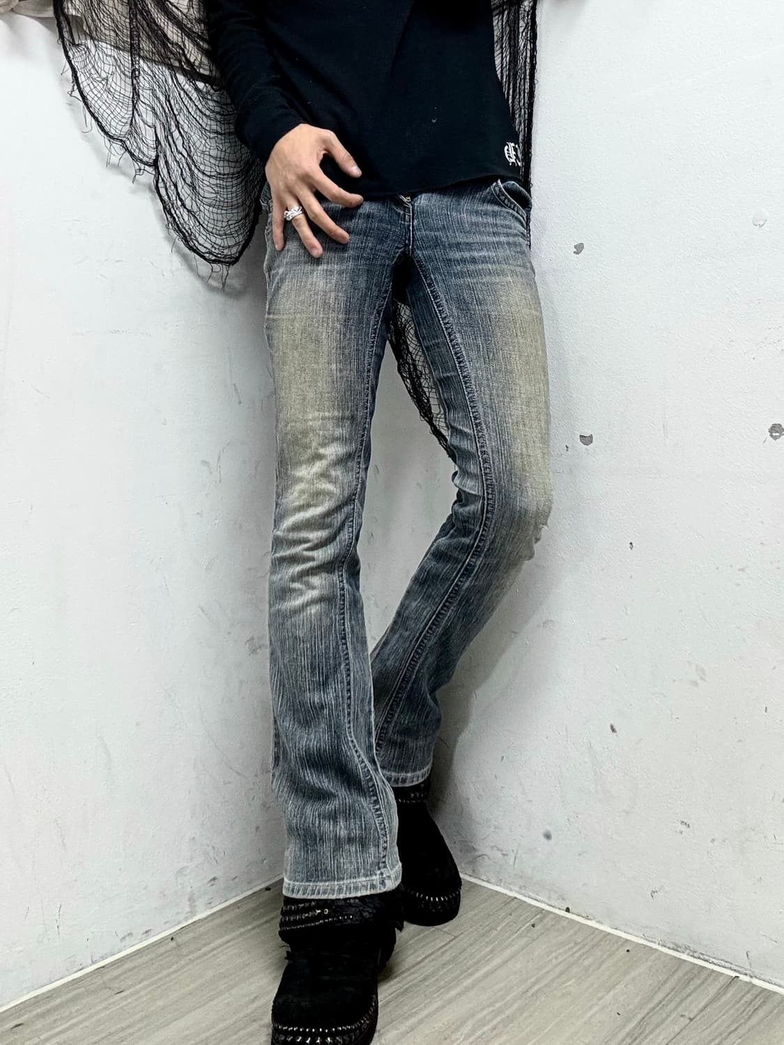 [G-Seventeen]Y2K Washed Boots Cut Pants 상품이미지1