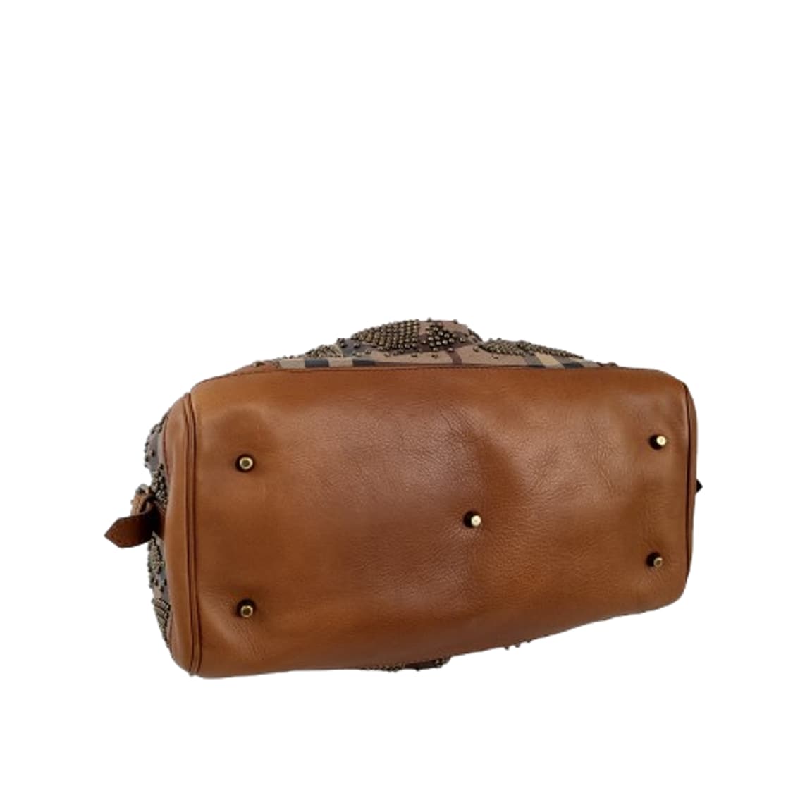 정품 버버리 스모키브라운 노바체크 하트 스터드 토트백 상품이미지6