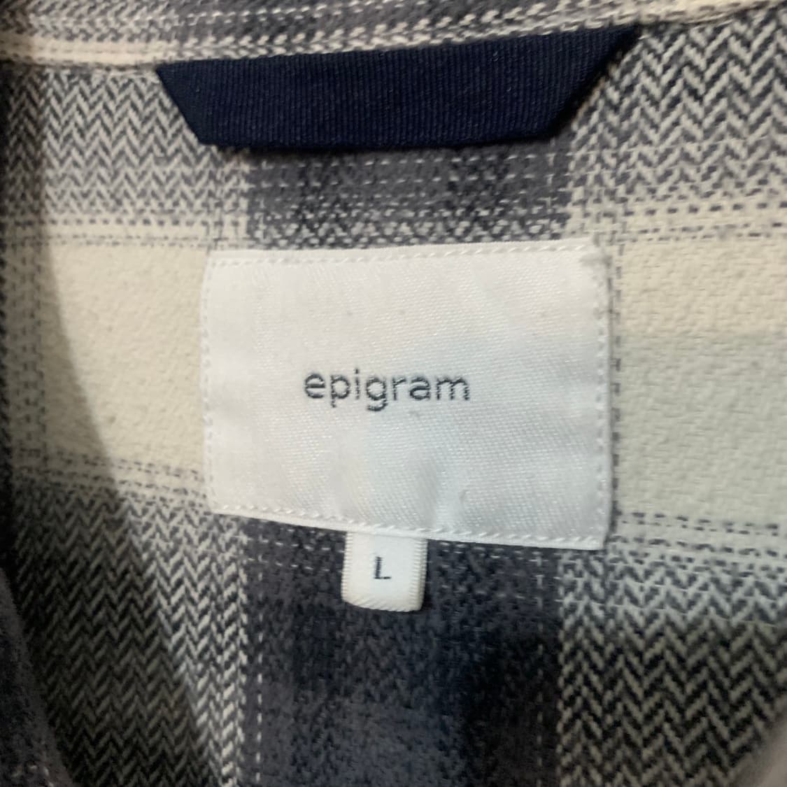 L EPIGRAM 에피그램 옴브레 체크 셔츠 자켓 셔켓 상품이미지5