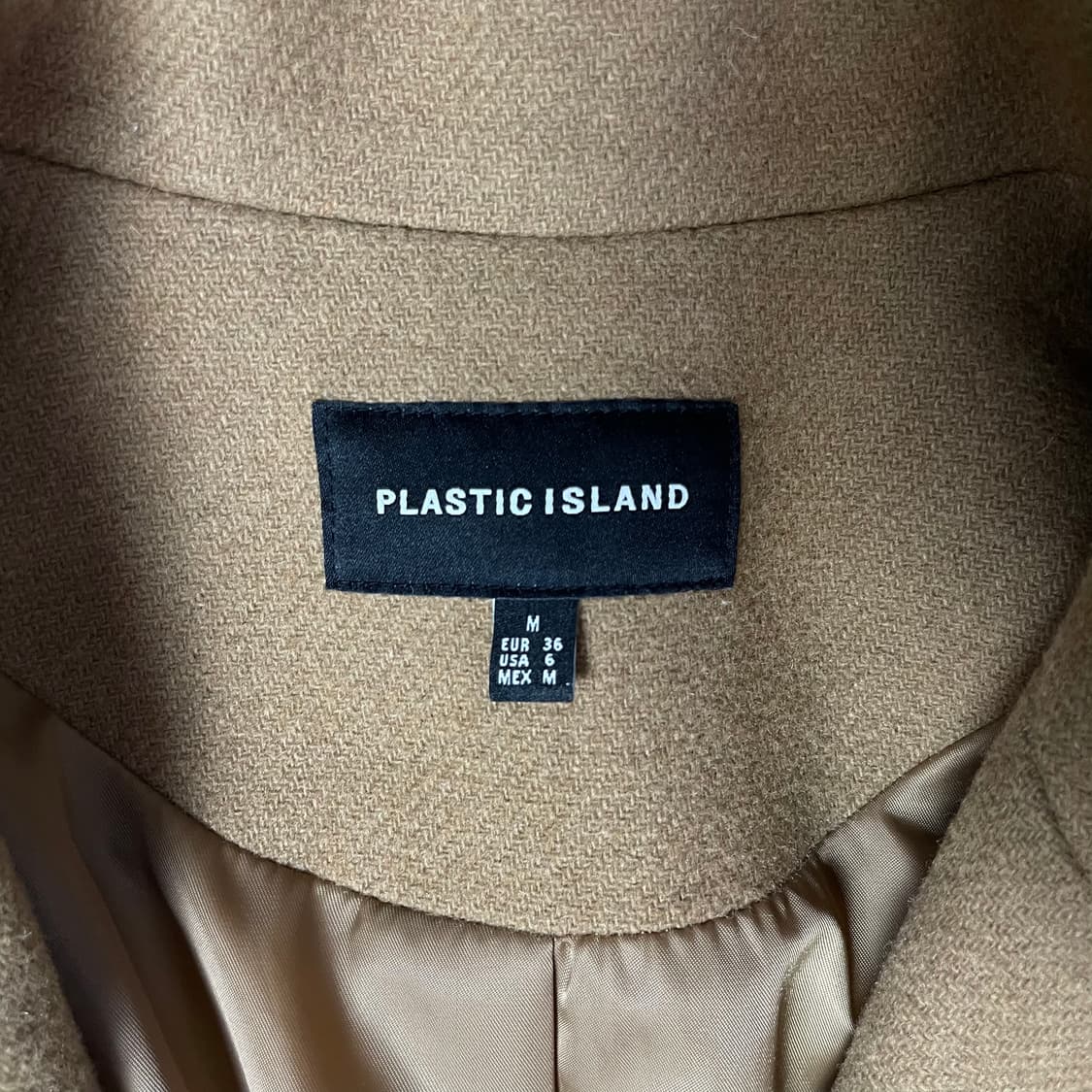 플라스틱 아일랜드 카멜 혼방 투포켓 코트 M 상품이미지4