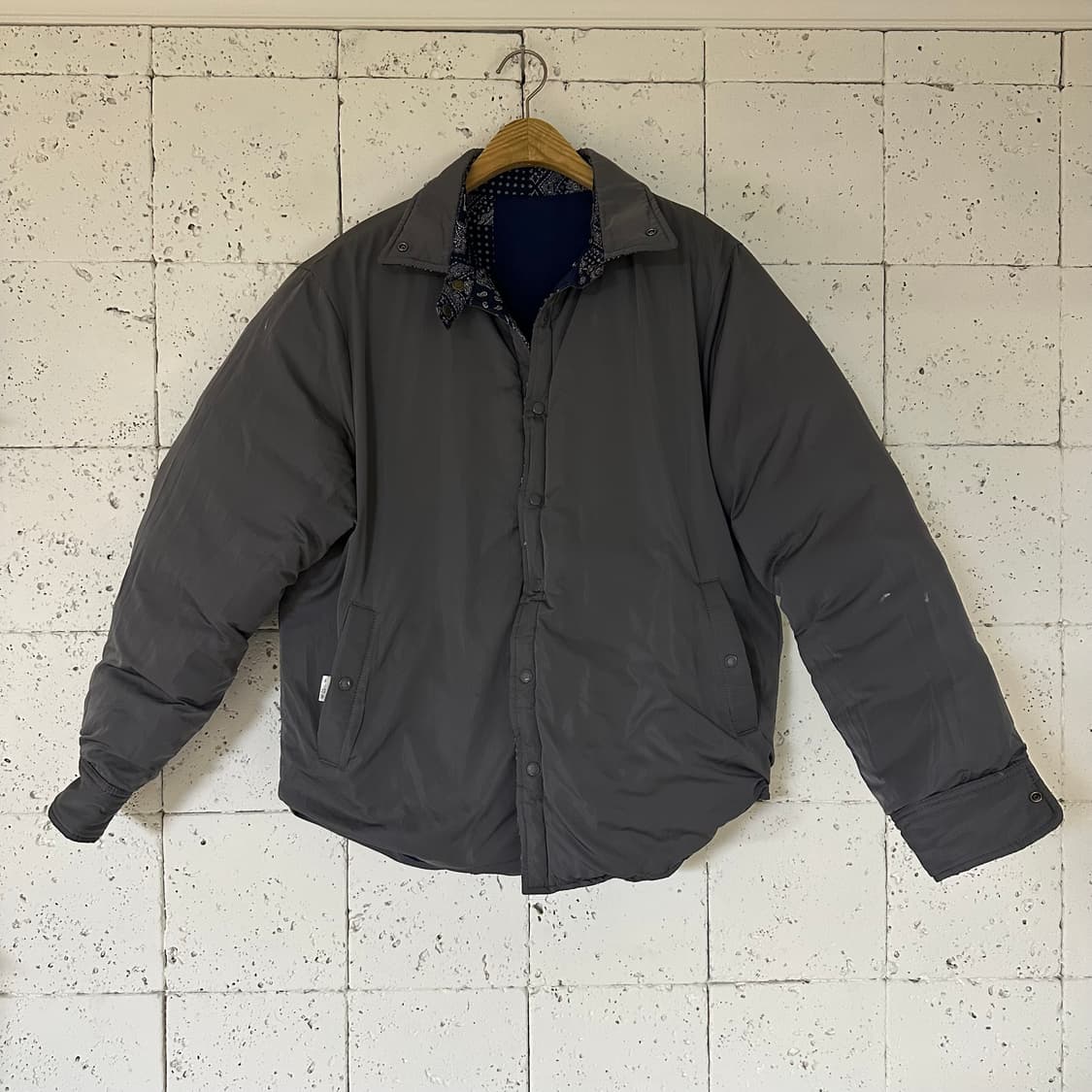 L 어블루 가먼츠 페이즐리 패딩셔츠 양면 상품이미지6