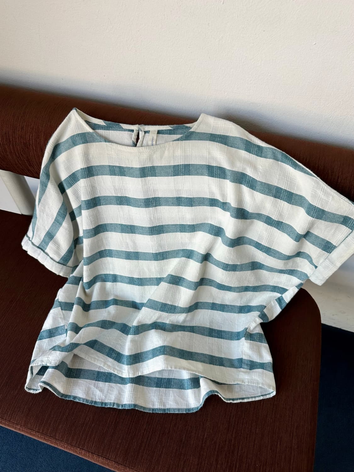 Wide sleeve jacquard fabric shirt top 상품이미지7