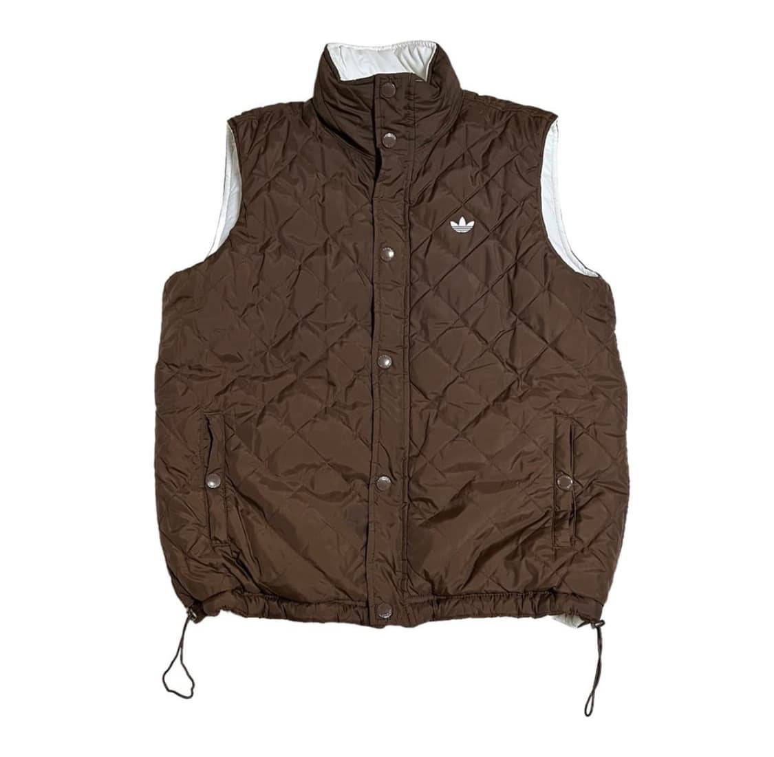 아디다스 브라운 화이트 퀄팅 양면조끼 상품이미지1