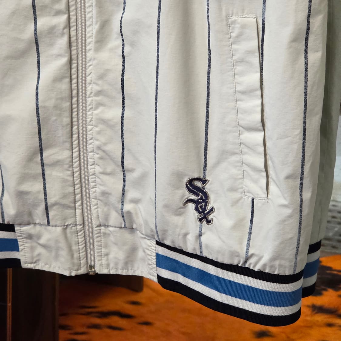 엠엘비 시카고 화이트 삭스 스트라이프 베스트 집업 상품이미지3