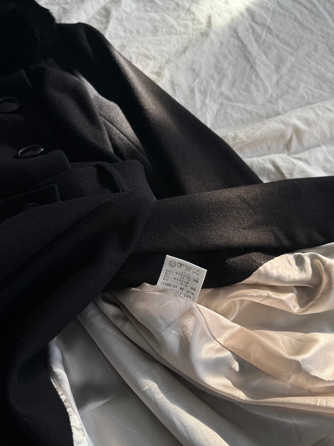 잉그니 고딕 오네갸루 펑크 래빗퍼 트리밍 더블버튼 울코트 상품이미지8