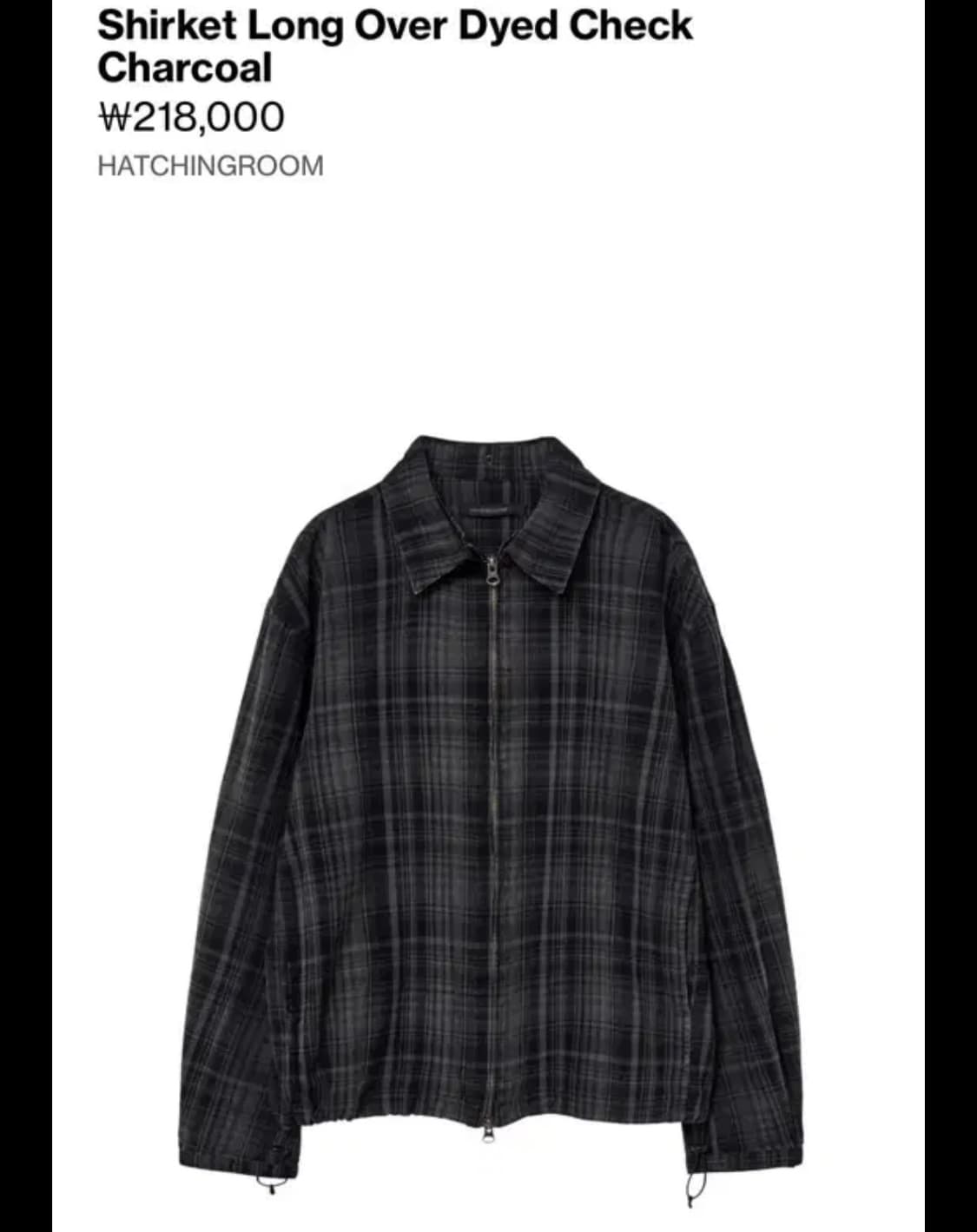 해칭룸 체크 셔켓 상품이미지1