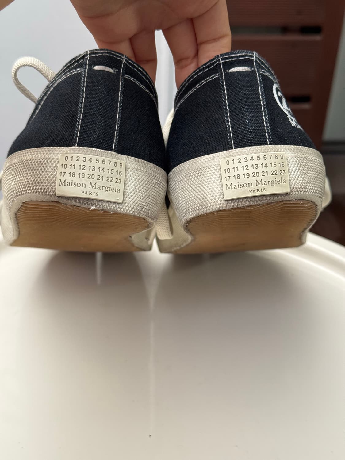 메종 마르지엘라 타비 로우 블랙 스니커즈 41.5 상품이미지7