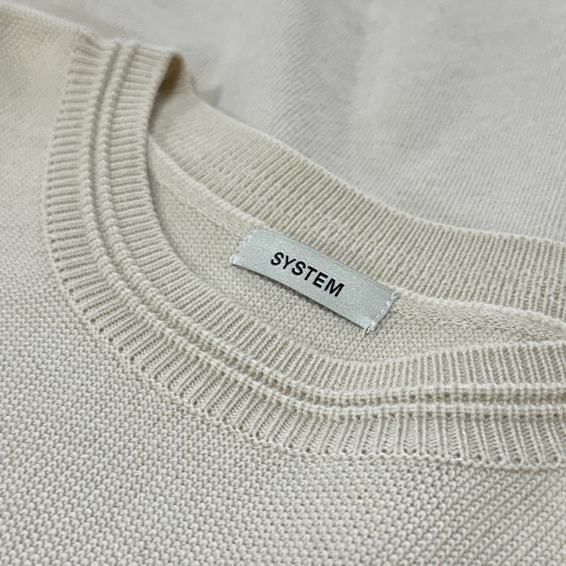 시스템 텍스처 블록 니트 탑 상품이미지2