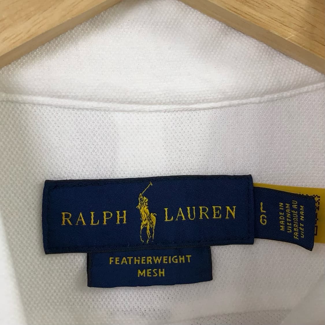 L 폴로 메쉬 화이트 셔츠 상품이미지4