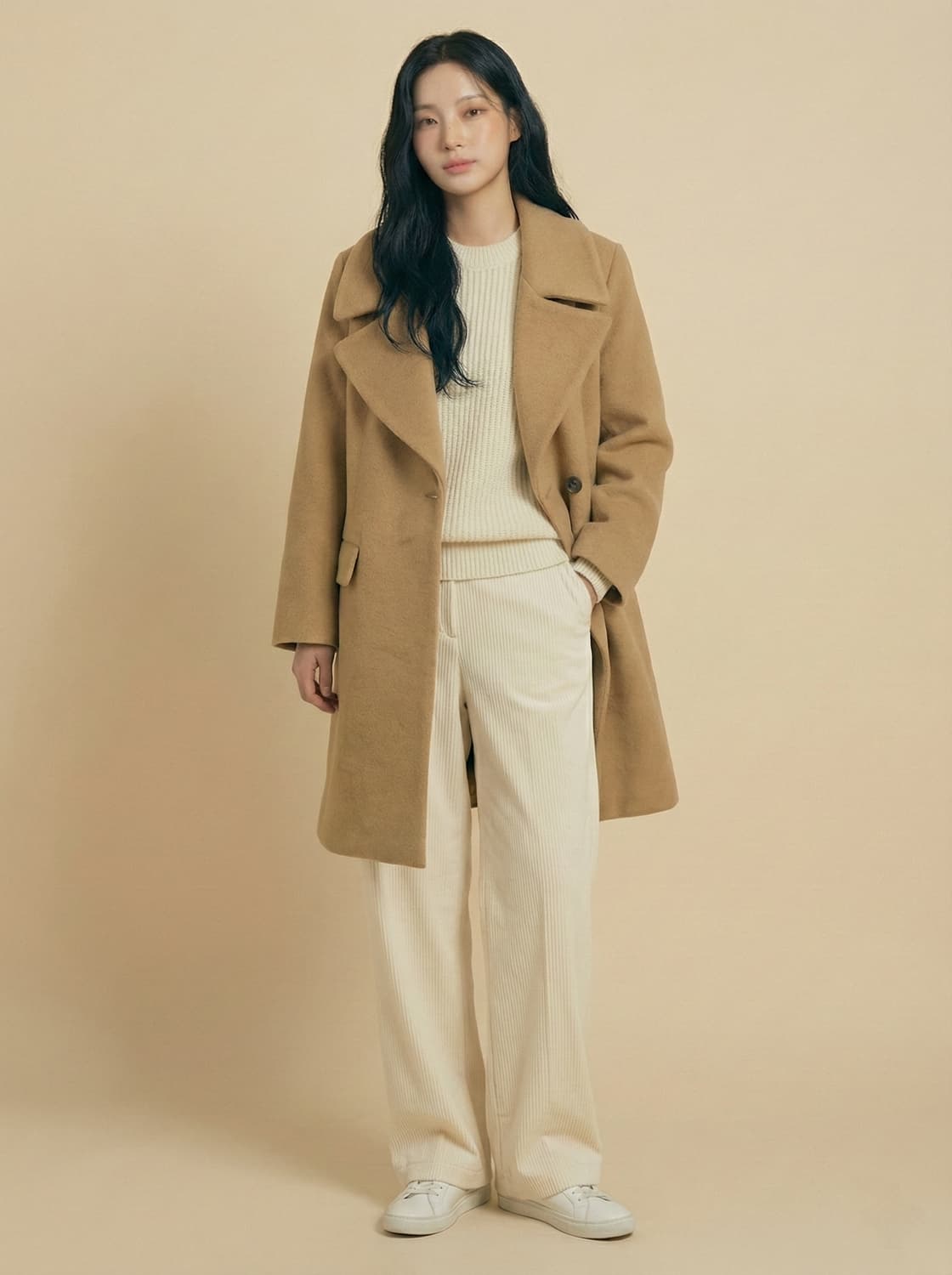 블루민 울 90% 클래식 롱 코트 2(M) 상품이미지1