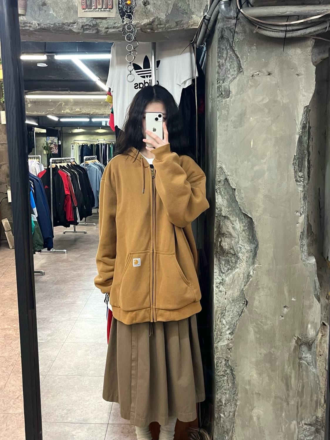 칼하트 후드집업 카멜 L #csz2742 상품이미지2