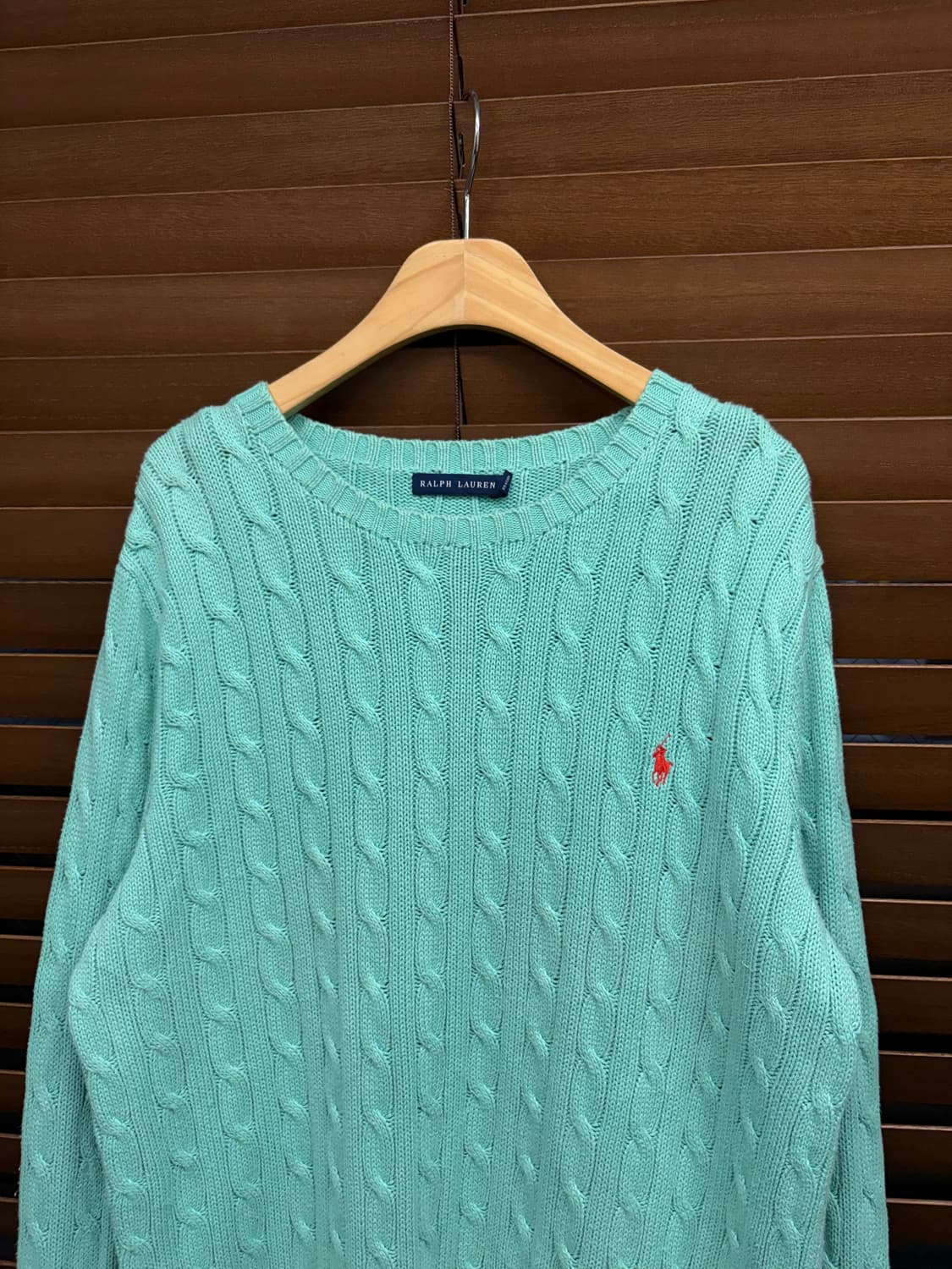 폴로 랄프로렌 민트 꽈베기 케이블 니트 상품이미지3