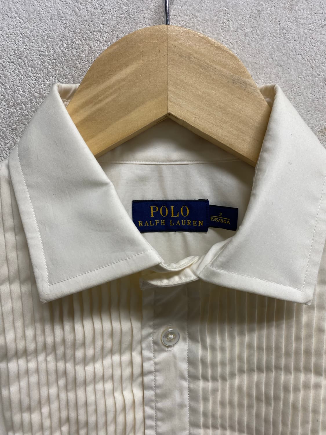 폴로 랄프로렌 플리츠 핀턱 코튼셔츠 XS 상품이미지4