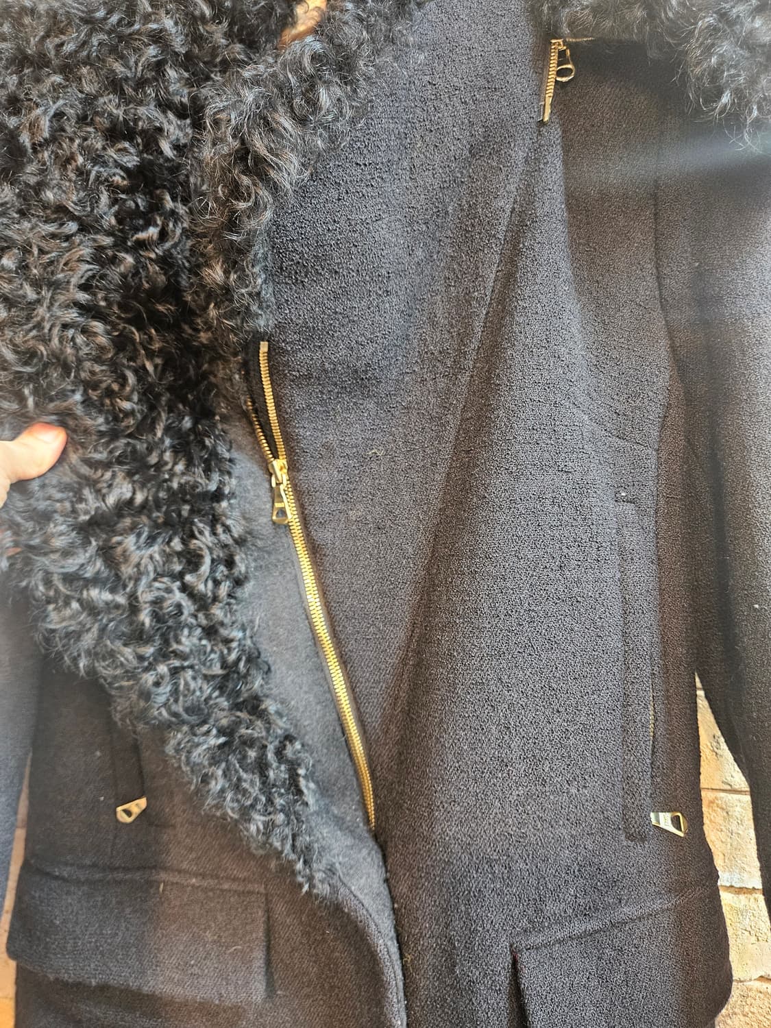 TIME 넥 워머 코트 블랙 상품이미지5