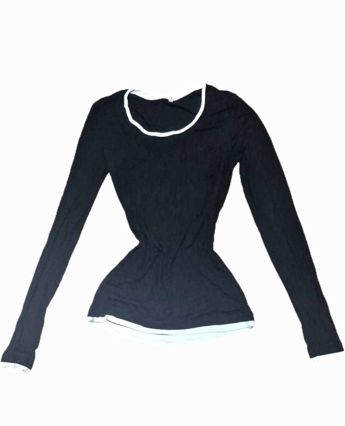 블랙 기본티 스키니핏  상품이미지1