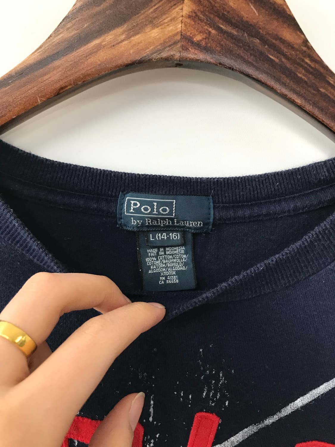 폴로 랄프로렌 빅포니 네이비 반팔 티셔츠  상품이미지4