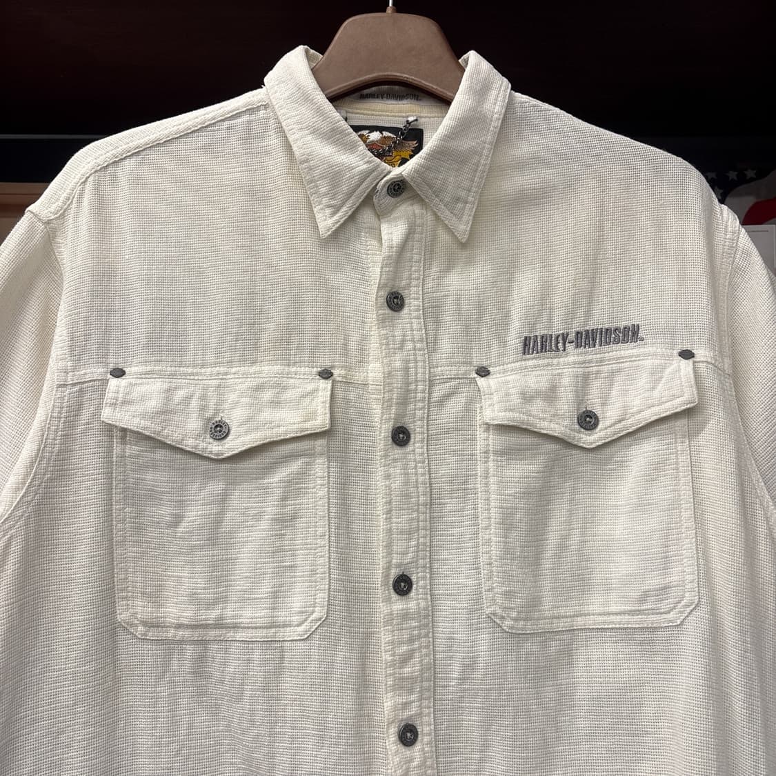 00s 할리데이비슨 쉴드리벳 워크포켓 오픈위브 메쉬셔츠 N1064 상품이미지3