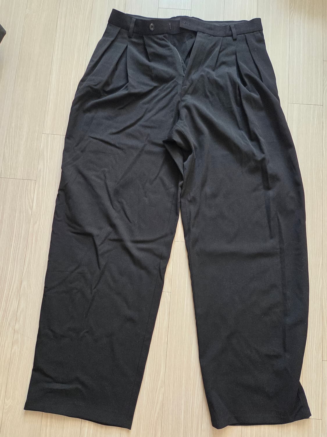 주앙옴므 와이드 슬랙스 블랙 S 상품이미지1