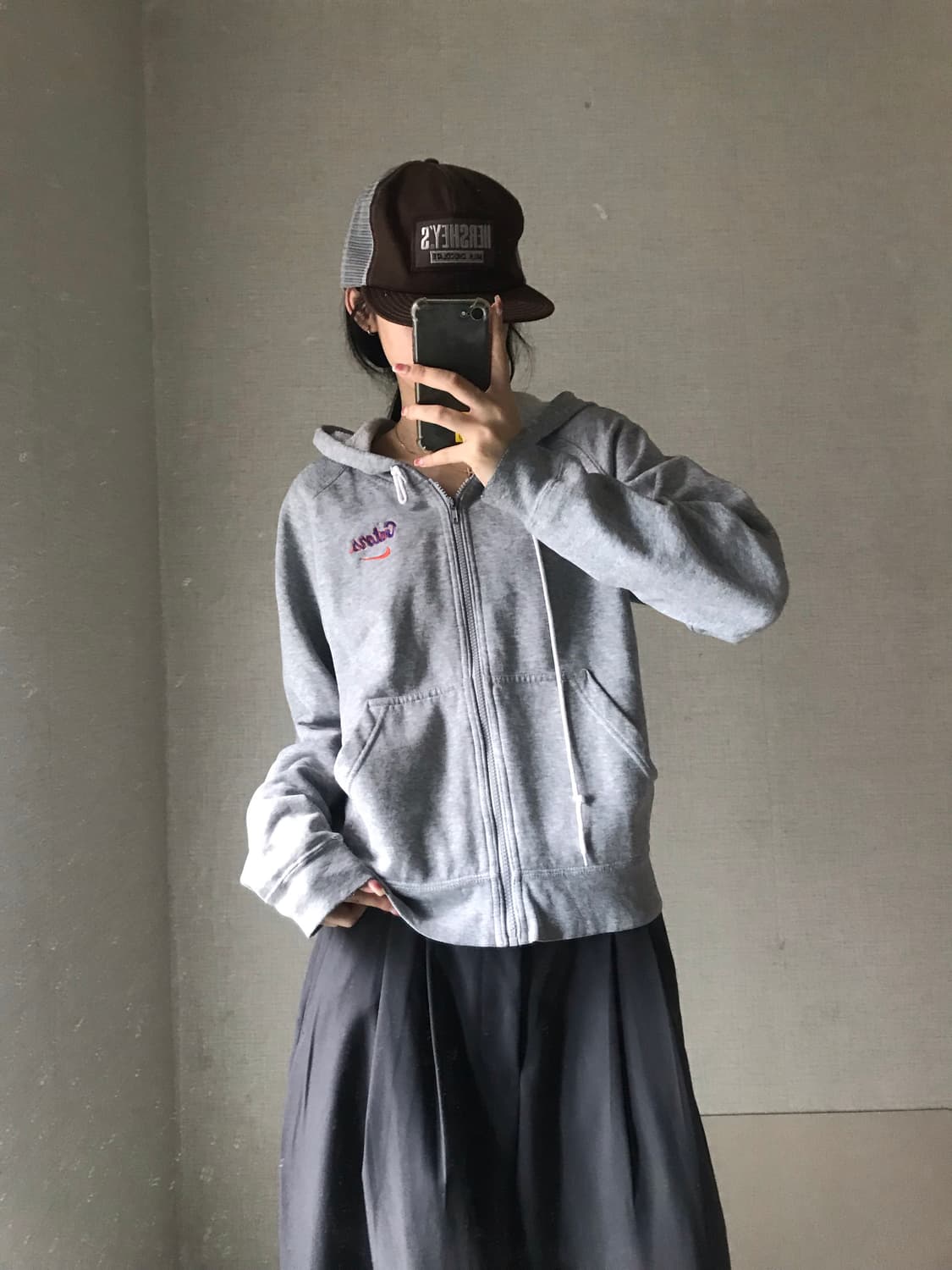 나이키 00s 그레이 후드집업 상품이미지1