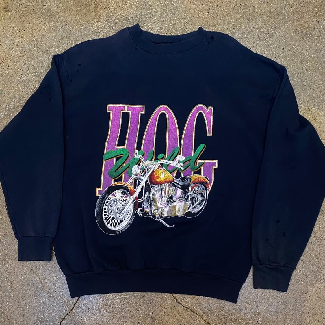 90s USA 빈티지 데미지 바이크 맨투맨  상품이미지1