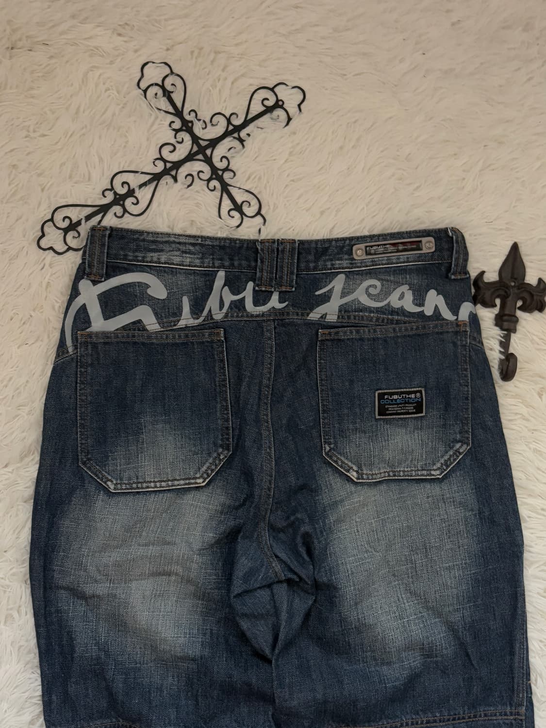 fubu back lettering cargo denim pants 상품이미지1